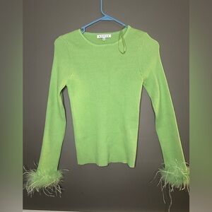 HYFVE Lime Green Ribbed Sweater
